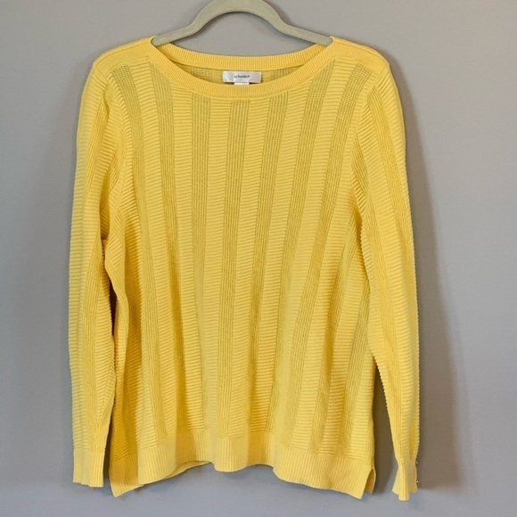 Gorgeous yellow CJ Banks sweater size X 14W - Picture 8 of 12